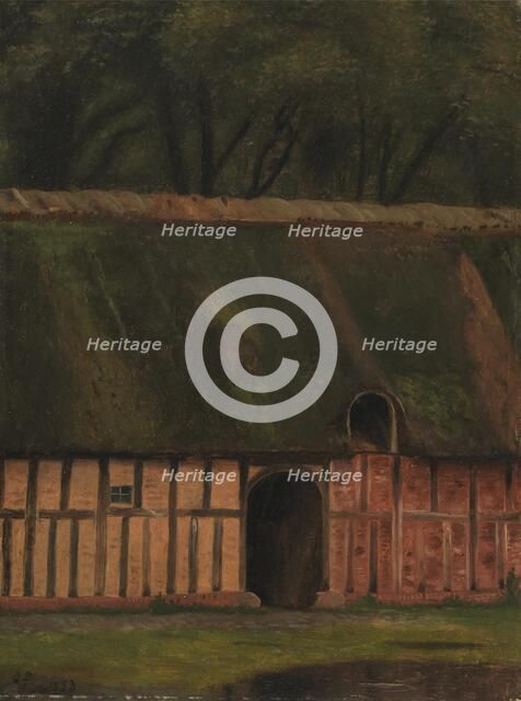 A half-timbered section at Krabbesholm, 1853. Creator: Christen Dalsgaard.