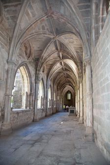 A hall with gothic vaults in the Cathedral of Evora, Portugal, 2009. Creator: Samuel Magal