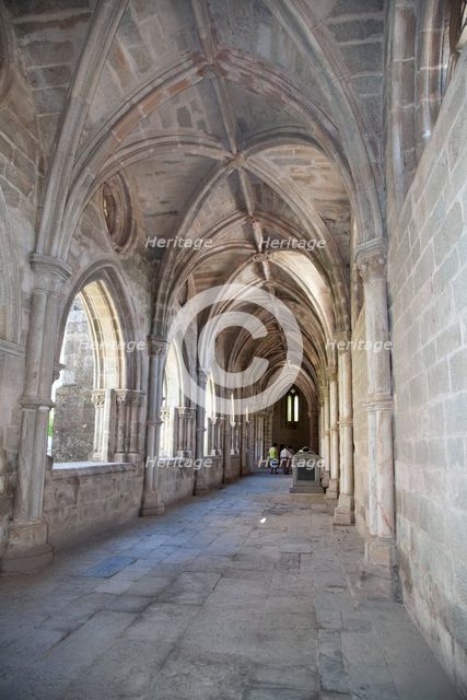 A hall with gothic vaults in the Cathedral of Evora, Portugal, 2009. Creator: Samuel Magal.