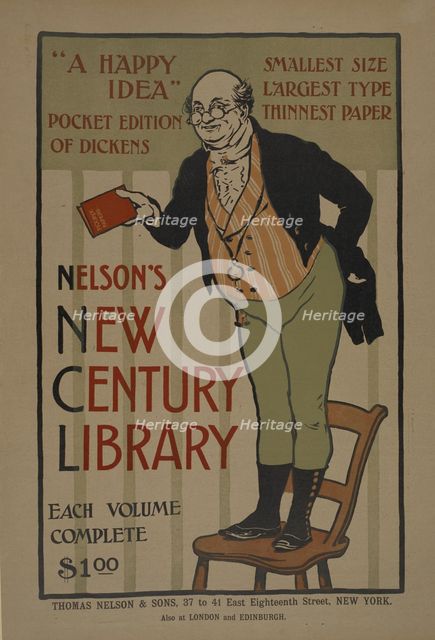A happy idea [..] Nelson's new century library, c1895 - 1911. Creator: Unknown.