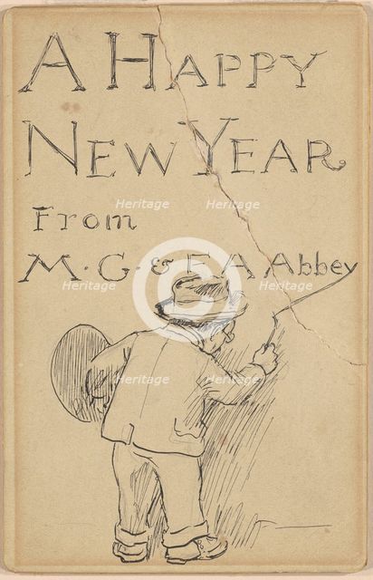 A Happy New Year, c. 1900-1910. Creator: Edwin Austin Abbey.