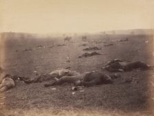 A Harvest of Death, Gettysburg, Pennsylvania, July 1863. Creator: Tim O'Sullivan