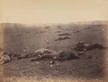A Harvest of Death, Gettysburg, Pennsylvania, July 1863. Creator: Tim O'Sullivan
