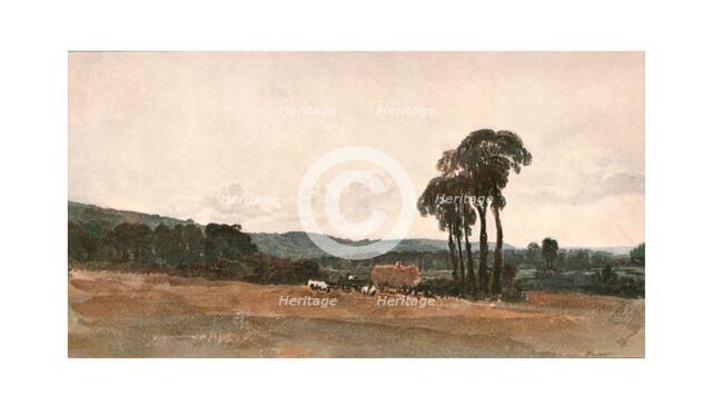 'A Harvest Scene - an Outdoor Sketch', (c1900).  Creator: Unknown.