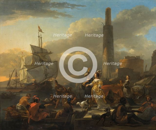 A Harbour Scene, between c.1665 and c.1665. Creator: Nicolaes Berchem.