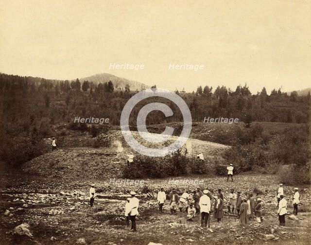 A Hard Labor Convict Attempts to Escape from the Work Site, 1891. Creator: Aleksei Kuznetsov.