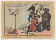 A Hard Passage, or Boney Playing Base on the Continent, September 24, 1808., September 24, 1808. Creator: Thomas Rowlandson