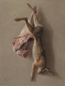 A Hare and a Leg of Lamb, 1742. Creator: Jean-Baptiste Oudry (French, 1686-1755)