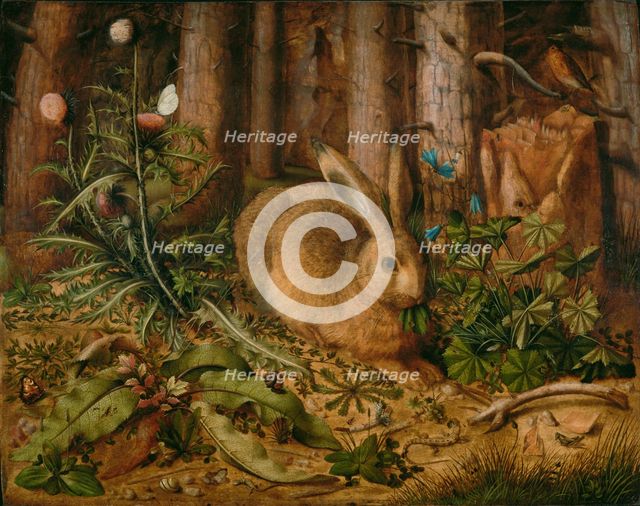 A Hare in the Forest, about 1585. Creator: Hans Hoffmann.