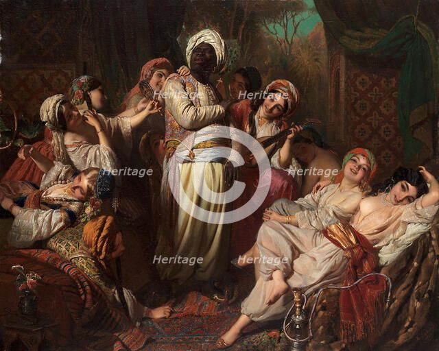 A harem interior, 1846. Creator: Schlesinger; Henry Guillaume (1814-1893).