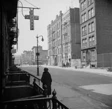 A Harlem street scene, New York, 1943. Creator: Gordon Parks