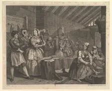 A Harlot's Progress, Plate 4, April 1732. Creator: William Hogarth