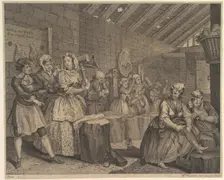 A Harlot's Progress, Plate 4, before April 1732. Creator: William Hogarth