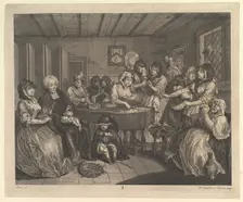 A Harlot's Progress, Plate 6, April 1732. Creator: William Hogarth
