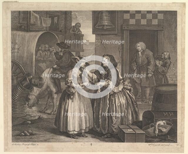 A Harlot's Progress, Plate 1, April 1732. Creator: William Hogarth.