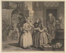 A Harlot's Progress, Plate 1, before April 1732. Creator: William Hogarth
