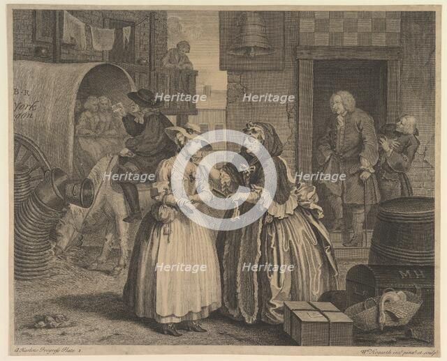 A Harlot's Progress, Plate 1, before April 1732. Creator: William Hogarth.