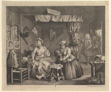 A Harlot's Progress, Plate 3, April 1732. Creator: William Hogarth