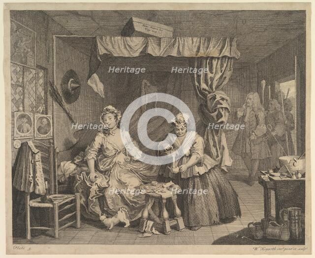 A Harlot's Progress, Plate 3, before April 1732. Creator: William Hogarth.