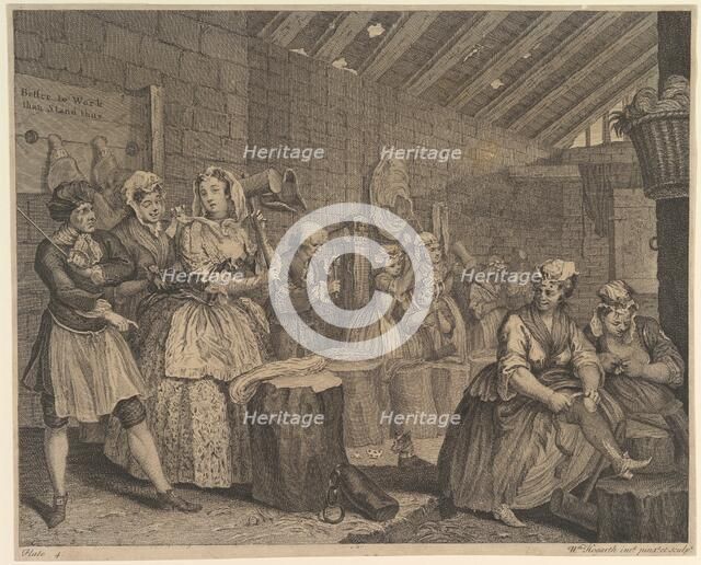 A Harlot's Progress, Plate 4, before April 1732. Creator: William Hogarth.