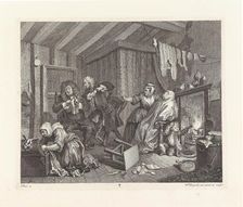 A Harlot's Progress. Plate 5: Moll dying of syphilis, 1732. Creator: Hogarth, William (1697-1764)