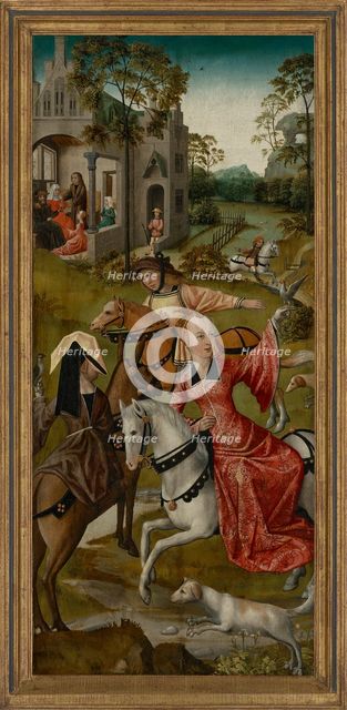 A hawking party, c1500. Creator: Anonymous.
