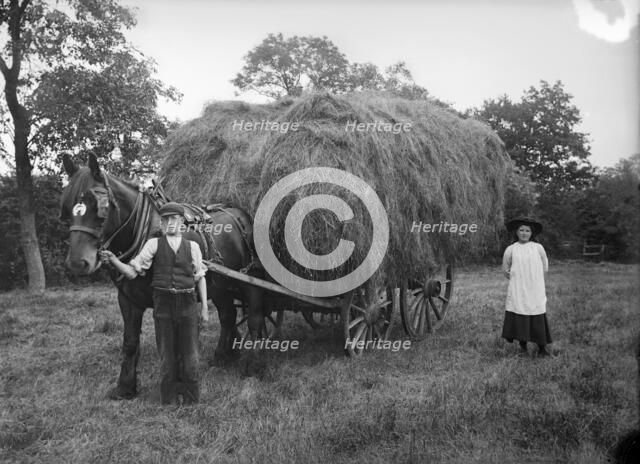 A hay waggon near Hellidon, Northamptonshire, c1896-c1920. Artist: A Newton