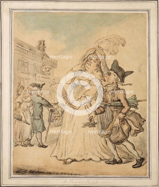'A Henpecked Husband', late 18th-early 19th century. Artist: Unknown