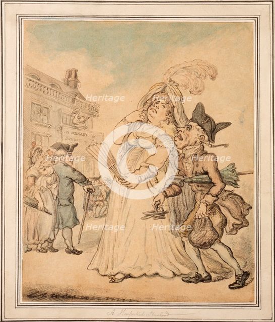 'A Henpecked Husband', late 18th-early 19th century. Creator: Unknown.