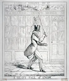 A Heavy Fall of Snow 1821. Artist: Richard Dighton