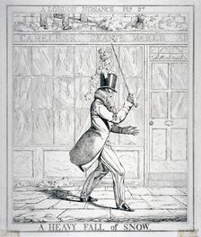 A Heavy Fall of Snow 1821. Artist: Richard Dighton