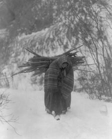 A heavy load, c1908. Creator: Edward Sheriff Curtis