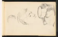 A Head, a Cup, and a Bread Roll, 1891/1894. Creator: Paul Cezanne