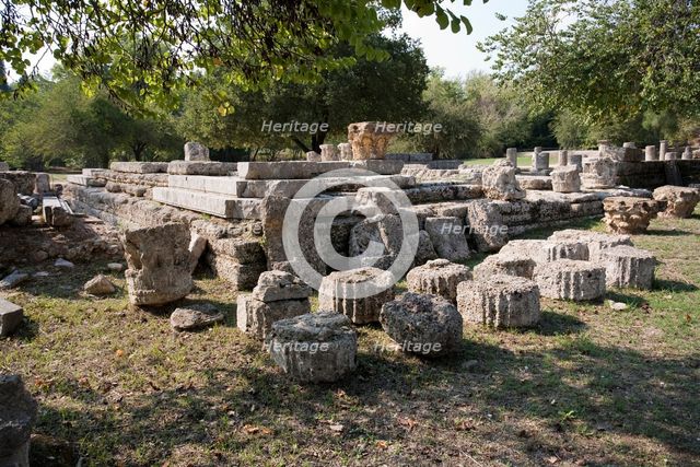 A Hellenistic propylon in Olympia, Greece. Creator: Samuel Magal.