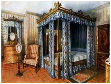 A Hepplewhite bedroom, 1911-1912.Artist: Edwin Foley