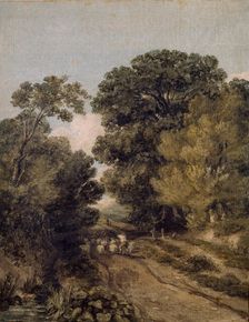 A Herefordshire Lane, c1810-1859. Creator: David Cox the Elder