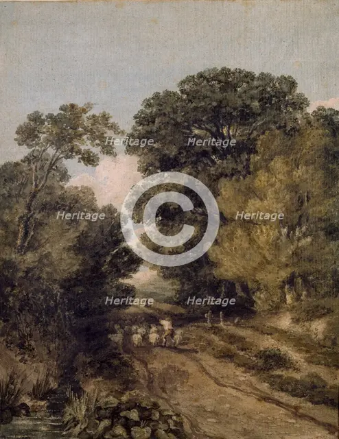A Herefordshire Lane, c1810-1859. Creator: David Cox the Elder.