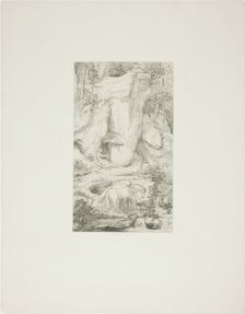 A Hermit Leading his Horse to Water, 1840. Creator: Moritz von Schwind