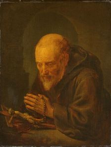 A Hermitin Prayer, 1645-1675. Creator: Gerrit Dou
