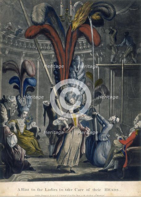 'A Hint to the Ladies to take Care of their Heads', 1770s. Artist: Unknown