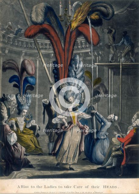 'A Hint to the Ladies to take Care of their Heads', 1770s. Creator: Unknown.