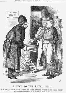 A Hint to The Loyal Irish 1868. Creator: John Tenniel