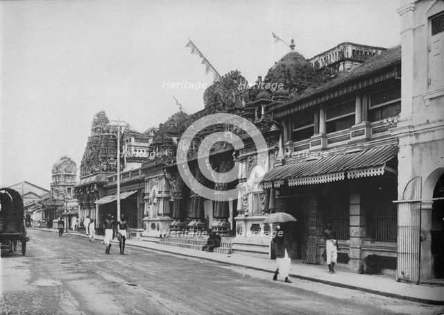 'A Hindu Temple, Pettah, Colombo', c1890, (1910). Artist: Alfred William Amandus Plate.