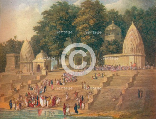 'A Hindu Custom Now Suppressed: Preparations for a Suttee', 1908. Artist: Unknown.