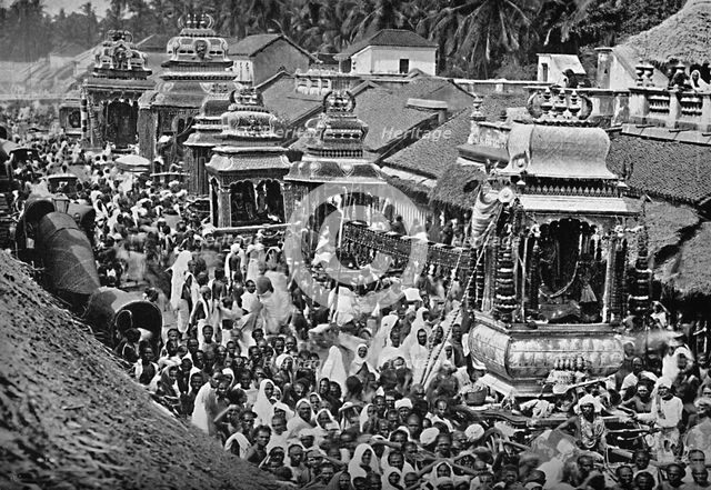 A Hindu religious procession, Madras, 1902. Artist: Wiele & Klein.