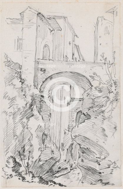 A High Bridge in Tivoli, 1744/1750. Creator: Joseph-Marie Vien the Elder.
