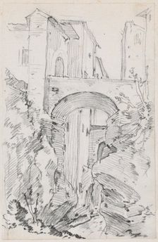 A High Bridge in Tivoli, 1744/1750. Creator: Joseph-Marie Vien the Elder