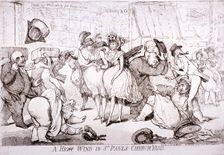 A high wind in St Paul's Churchyard London, 1793. Artist: SW Fores