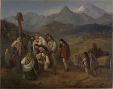 A Highlander's Funeral, 1860. Creator: Aleksander Kotsis