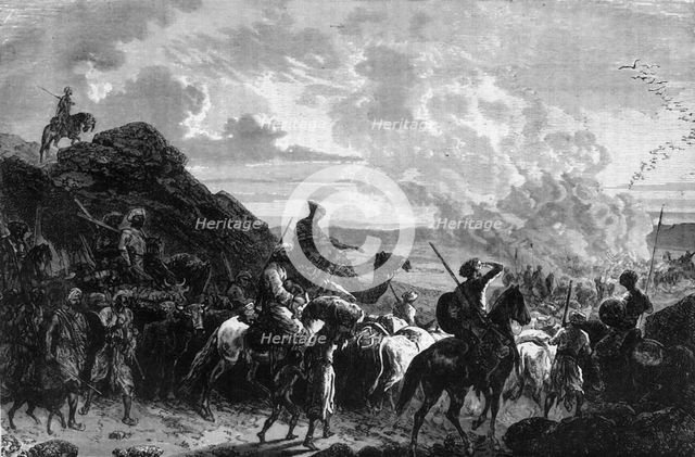 'A Hill Tribe on the March', c1891. Creator: James Grant.